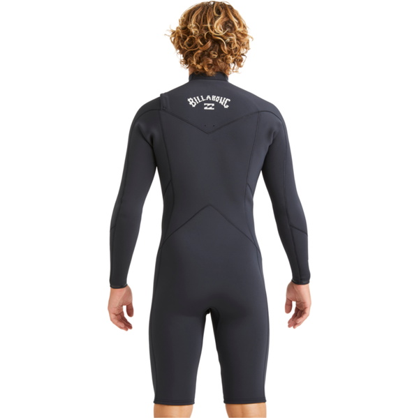 2026 Billabong Heren Absolute Natural 2mm Borst Ritssluiting Lange Mouwen Lentepak Wetsuit ABYW400125 - Black